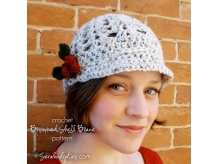 Crochet Brimmed Shell Beanie Pattern