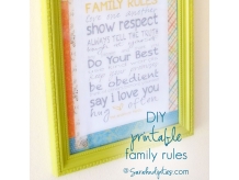 Family Rules Printable