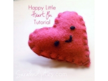 Happy Little Felt Heart Pin Tutorial