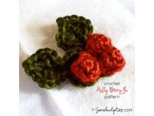 Crochet Holly Berry Pin Pattern