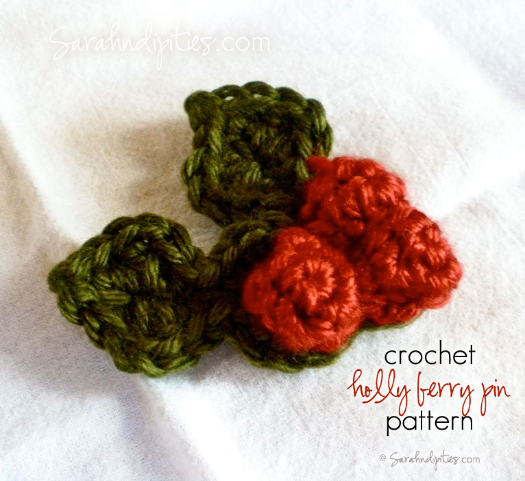 Things to Make: Crochet Holly Berry Pin - Free Pattern!