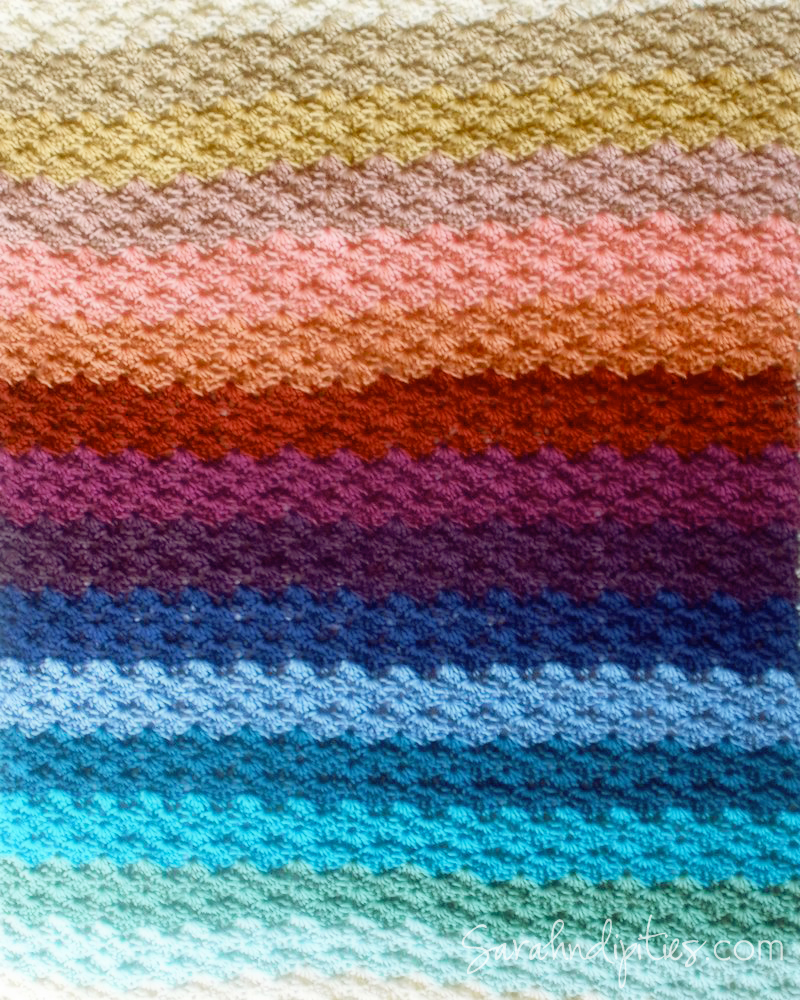 Pinterest inspiration ~ Rainbow Waves Afghan | Sarahndipities