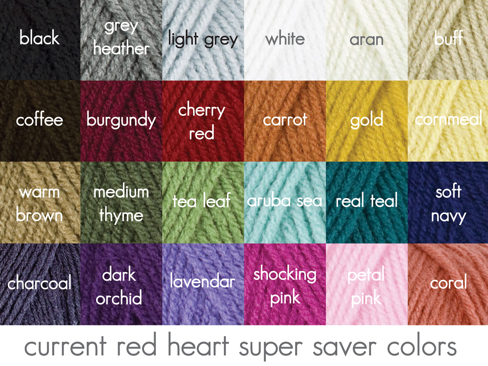 Red Heart Color Chart