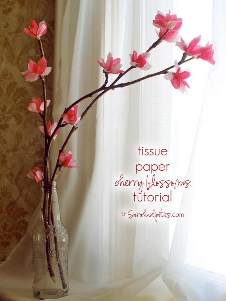 Large Tissue Paper Cherry Blossom Flowers